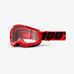 100 Percent STRATA 2 Goggles, red, transparent glass, season 2023