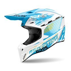 Airoh Wraaap Six Days Argentina helmet white, blue / glossy