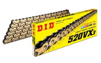 DID 520 VX3 G&B-100 100-link X-RING drive chain (bolt-on)