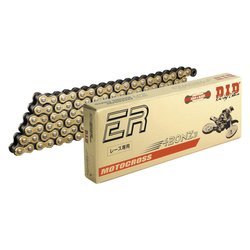 DID Chain 420 NZ 126 Links without O-Rings open fastener gold/black