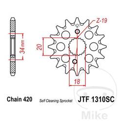 Front sprocket JT JTF1310.14SC (14Z)