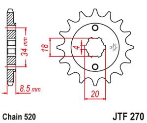 Front sprocket JT JTF270.13 (13Z)