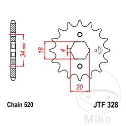 Front sprocket JT JTF328.12 (12Z)