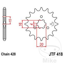 Front sprocket JT JTF418.14 (14Z)