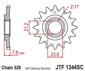 JT Front Sprocket [13 teeth] HONDA CRF 250R 18-23 self-cleaning