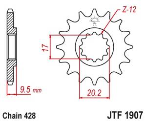 JT Front Sprocket [14 teeth] KTM SX 85 04-17