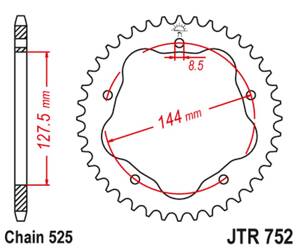 JT Rear Sprocket Steel [36 teeth] DUCATI 848/916/996/1000/1100