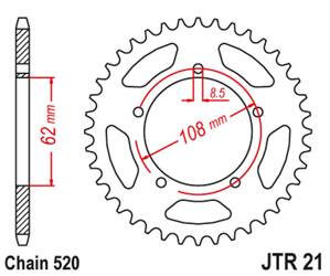 JT Rear Sprocket Steel [40 teeth] APRILIA 125 PEGASO 89-99 / 125 TUAREG WIND 90-92