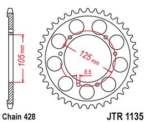 JT Rear Sprocket Steel [69 teeth] APRILIA RX 125 E4 18-19