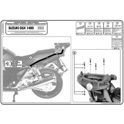 KAPPA center trunk rack Suzuki GSX 1400 (02-09)