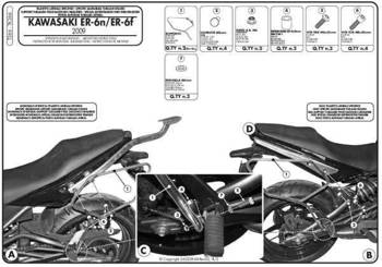 KAPPA side pannier rack KAWASAKI ER-6N 05 - 08