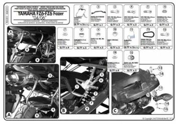 KAPPA side trunk rack MONOKEY SIDE YAMAHA FZ6 / FAZER (04-06)