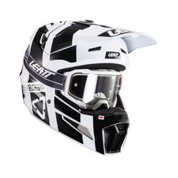 LEATT Cross Helmet + Moto 3.5 V24 Goggles + Velocity 4.5 Goggles black, white Collection 2024