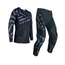 LEATT Cross-country clothing / Sweatshirt + trousers set RIDE KIT 3.5 Stealth - black, graphite Collection 2024