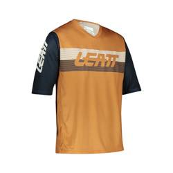 LEATT MTB ENDURO 3.0 cycling T-shirt 3/4 sleeve color rust,black