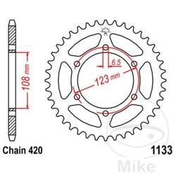 Rear sprocket, steel JT JTR1133.52 number of teeth 52Z