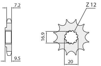 Steel Front Sprocket KTM SX 85 04-18 [13]