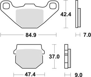 TRW Lucas Brake pad KH83