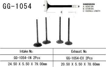 Vesrah Intake valve HONDA CMX 250 REBEL 96-20