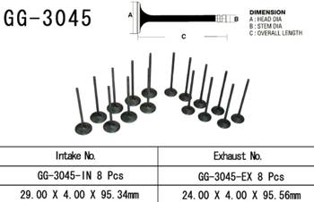 Vesrah Intake valve SUZUKI GSXR 750 00-03 / GSXR 1000 01-04