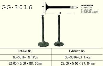 Vesrah Intake valve SUZUKI LT 230 / LTZ 250 04-09 / LTF 250 OZARK 02-13