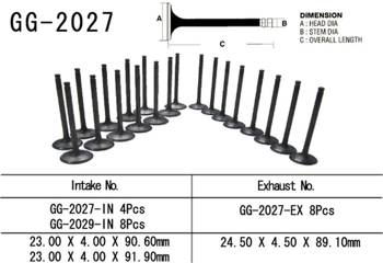 Vesrah Intake valve YAMAHA R1/FZS1000 98-04