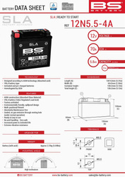 BS AKUMULATOR 12N5,5-4A 5.5 Ah 70A
