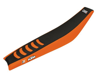 Blackbird POKROWIEC/POSZYCIE NA SIEDZENIE KTM SX-SXF '98-'06, EXC '98-'07, DOUBLE GRIP 3, KOLOR CZARNY/POMARAŃCZOWY