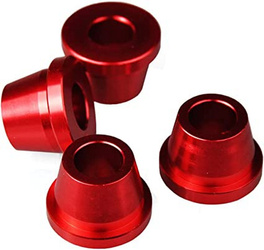 SCAR Aluminiowe tulejki mocowania kierownicy (Rubber Killers) Honda CRF 250R '04-'25, CRF 450R '02-'25, CR 125R '00-'07, CR 250R '99-'07, CRF 250RX '19-'25, CRF 450RX '17-'25, CRF 450X '08-'25 kolor czerwony