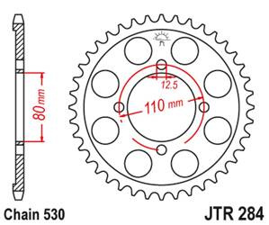 JT Zębatka tylna stalowa [43 zębów] HONDA CB 650 Z / A / B / C 79-82