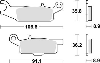 TRW Lucas Klocki hamulcowe KH446 offroad - Spiek metaliczny