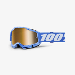 Gogle cross 100 Procent Accuri 2 Sursi kolor niebieski/biały ze złotym lustrem