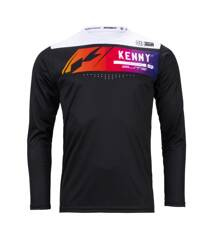 Kenny Racing koszulka rowerowa model Elite Black kolor czarny/biały/niebieski