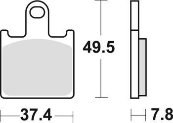 TRW Lucas Klocki hamulcowe KH417/4 Spiek metaliczny