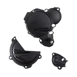 Osłona dekla alternatora + osłona pokrywy sprzęgła + osłona pompy wody KTM EXC / XC-W 250 / 300 '24 Polisport czarny