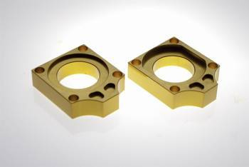 Accel Napinacz tylnej ośki złoty / Kawasaki KX/KXF '04-'14 / Suzuki RMZ '04-'14