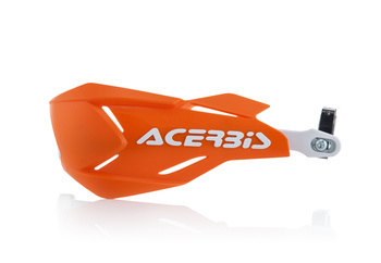 Acerbis X-Factory handbary z metalowym rdzeniem kolor biało-pomarańczowy (w zestawie kit montażowy)
