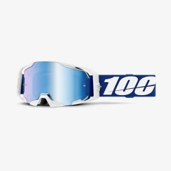 Gogle 100 PROCENT ARmatic pblue - mirror blue lens - kolor biały/niebieski szyba niebieskie lustro