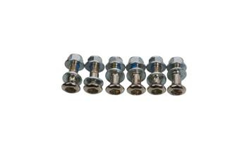 Accel / Komplet śrub zębatki tylnej z nakrętkami / Czarny / [M8x1.25x27]