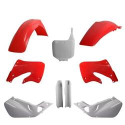 Pełny komplet plastików Honda CR 125 '98-'99 / CR 250 '97-'99 Polisport ,czerwono,biały,fluo