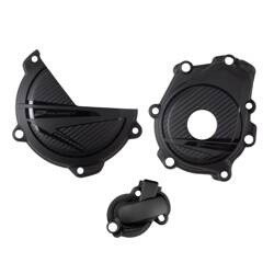 Osłona dekla alternatora + osłona pokrywy sprzęgła + osłona pompy wody KTM SX-F 450 '23-'24 / XC-F 450 '23-'24 / SMR450 '23-'24 / Husqvarna FC / FS 450 '23-'24 Polisport czarny