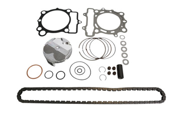 VERTEX Zestaw naprawczy góry silnika Kawasaki KX 250 F (KXF250) '21-'22 Vertex, STD. + 0.02MM = 77.97MM, 14.1:1, Tłok, Uszczelki top-end, Łańcuszek rozrządu