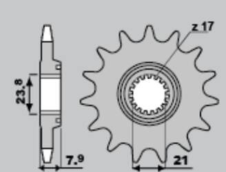 SUNSTAR Zębatka przednia stalowa HONDA CRF 250R 18-23 [13]