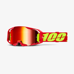 Gogle 100 PROCENT ARmatic red - mirror red lens - kolor czerwony/żółty fluo szyba czerwone lustro