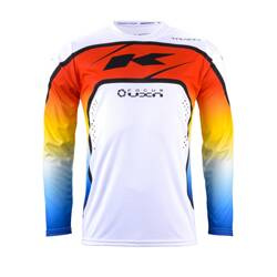 Kenny Racing bluza cross model Track Focus Gradient kolor biały/niebieski/czerwony