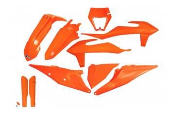 Komplet Plastików UFO KTM EXC 125 '20-'21, EXC 250 / 300 '20-'23, EXC-F 250 / 350 / 450 / 500 '20-'23 kolor pomarańczowy