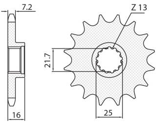 Steel Front Sprocket KAWASAKI ZX6R 98-02 [15]
