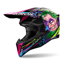 Kask cross Airoh Wraaap Music Gloss kolor: czarny,zielony,niebieski