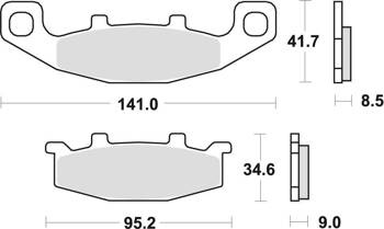 TRW Lucas Klocki hamulcowe KH129 Spiek metaliczny