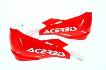 Acerbis X-Factory handbary z metalowym rdzeniem w kolorze czerwono-białym (w zestawie kit montażowy)